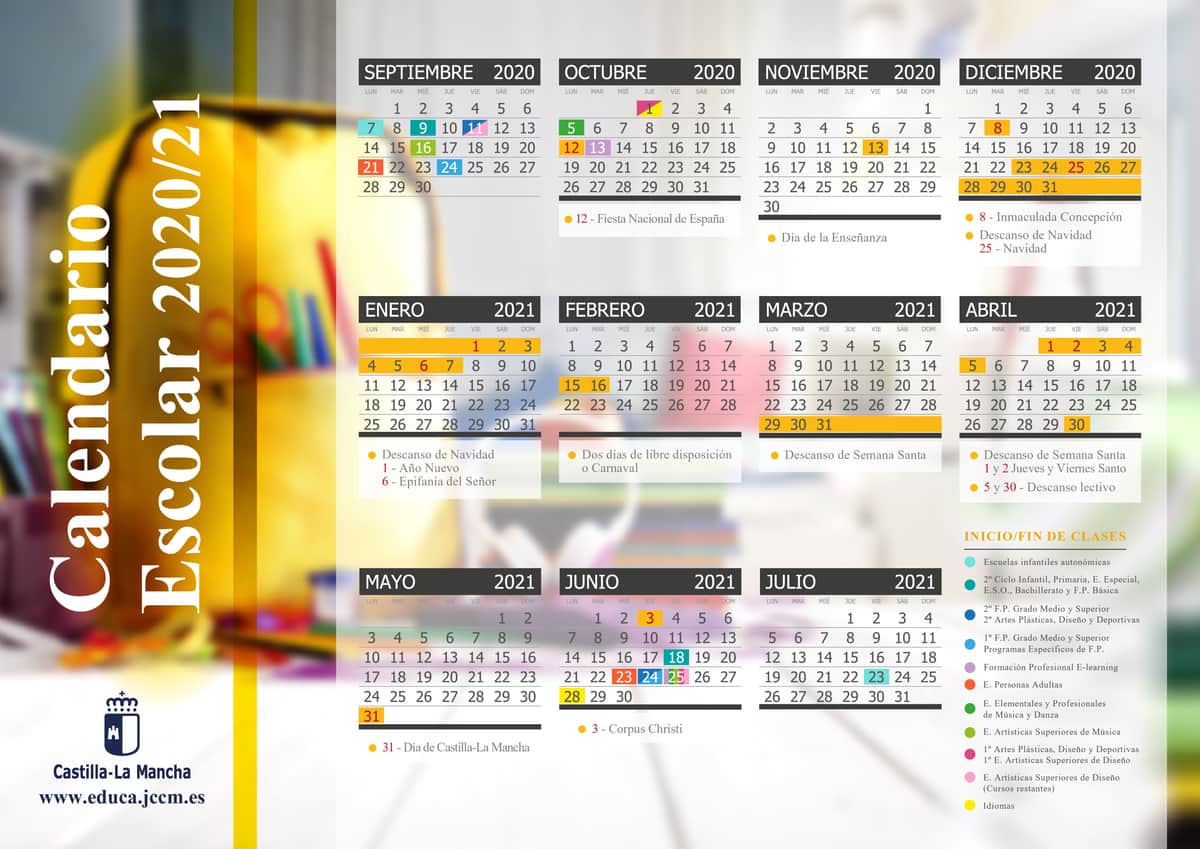 Calendario Escolar 2022 2023 Castilla Mancha Imagesee 4953